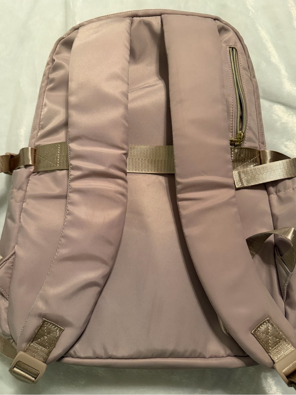 Loucci Beige Quilted Front Backpack for Women - Picture 11 of 16